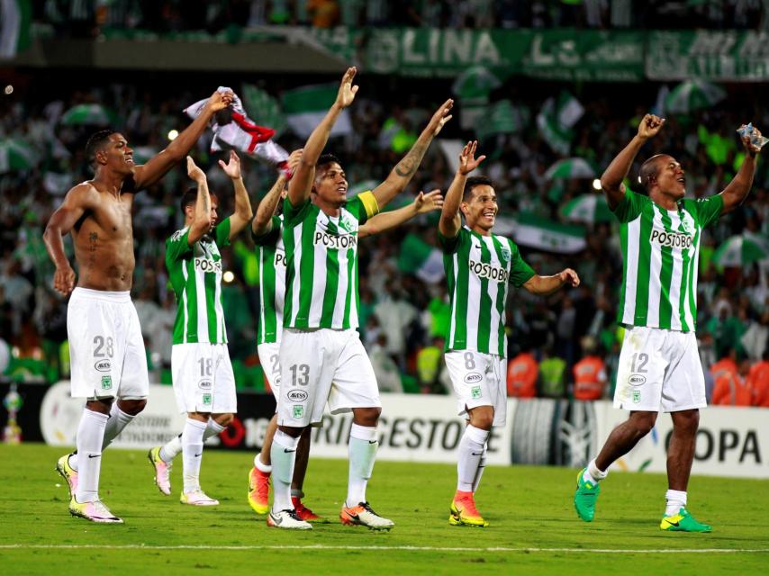 Atlético Nacional celebra el pase a la final.