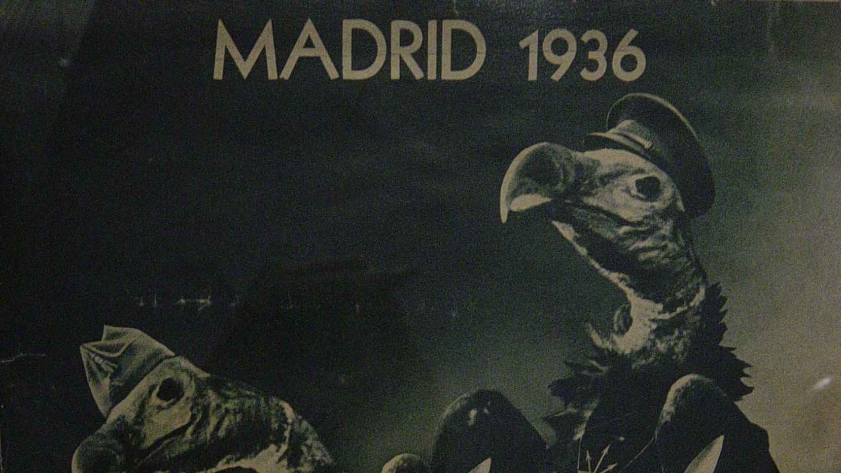 Cartel propagandista de la Guerra Civil en el Museo de Historia Rusa.