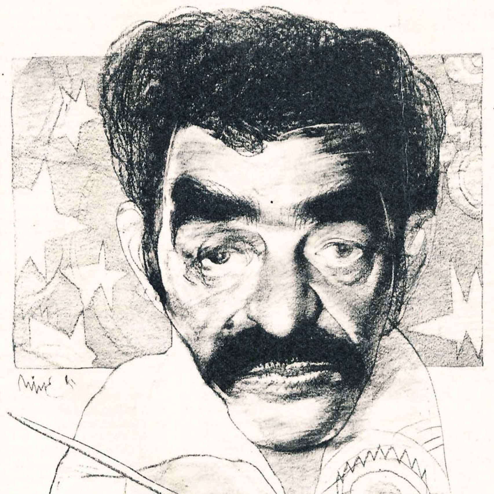 Caricatura de Gabriel García Márquez, hecha por Nine para El periodista.