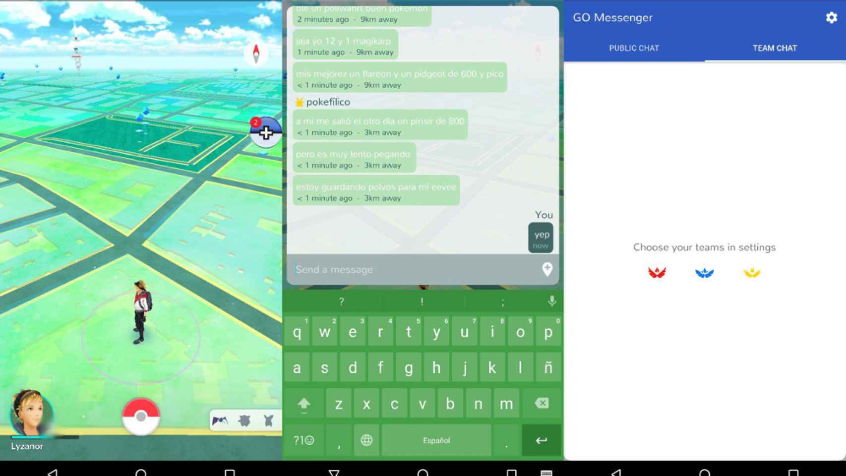GO Messenger 2.0, la app de mensajería que se integra en Pokémon GO