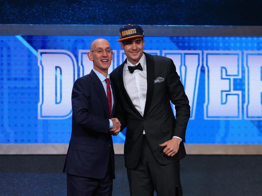 Juancho Hernangómez tras ser elegido en el Draft de la NBA.