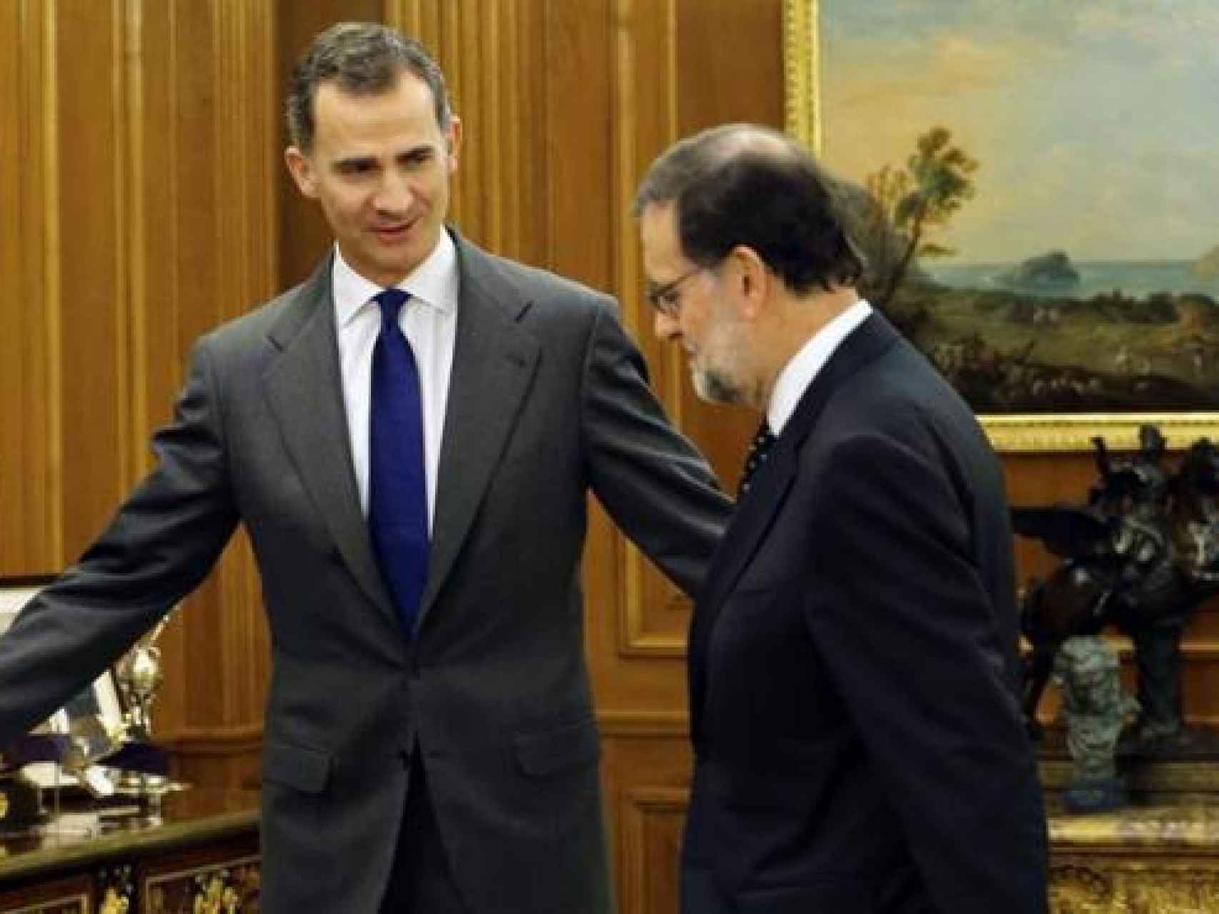 Felipe Vi junto con Mariano Rajoy en una imagen de archivo.