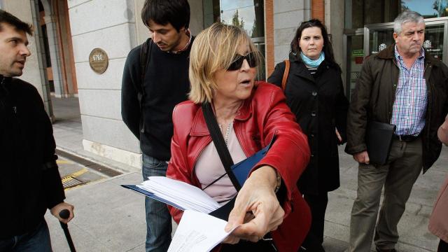 Teresa Gómez-Limón, antes de reunirse con la ministra de Fomento en 2013.