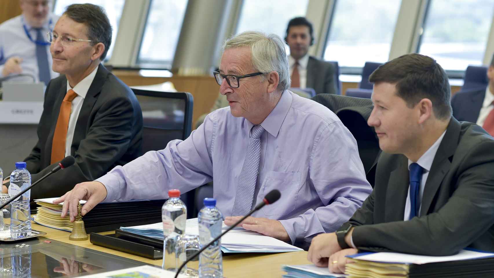 Juncker ha presidido la reunión sobre la multa a España por el déficit.