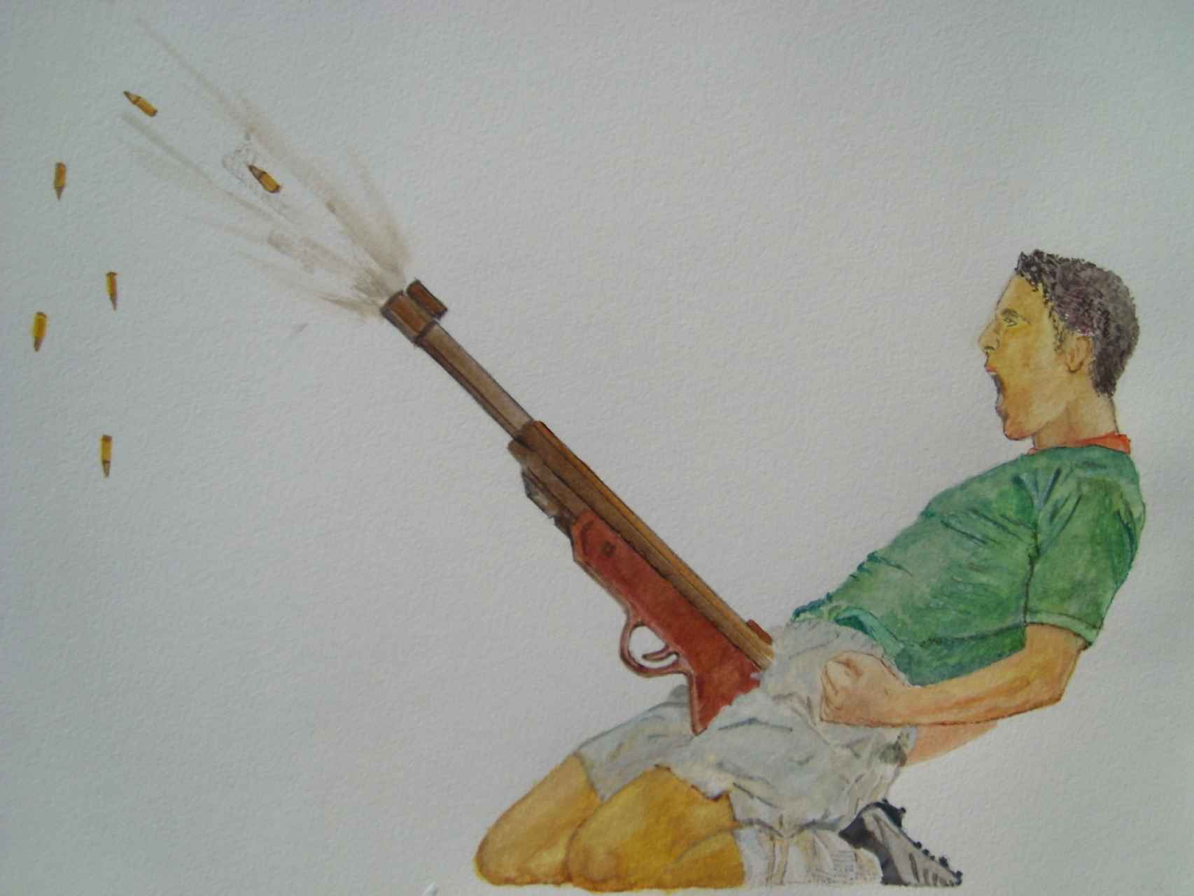 La obra Jerk off, del artista Ferhat Özgür, perseguido por el gobierno turco.