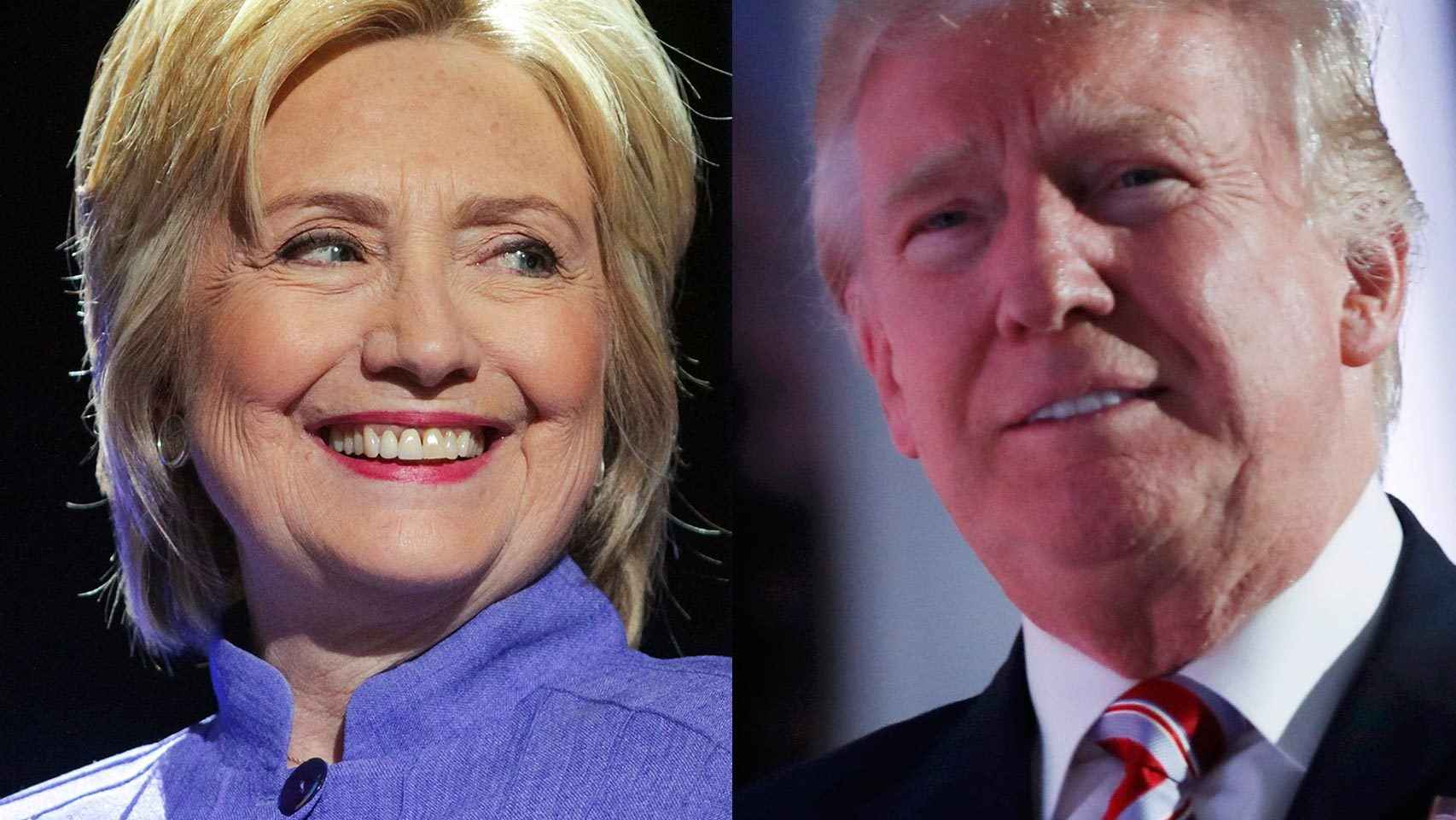 Hillary Clinton y Donald Trump, aspirantes a la Presidencia de los Estados Unidos