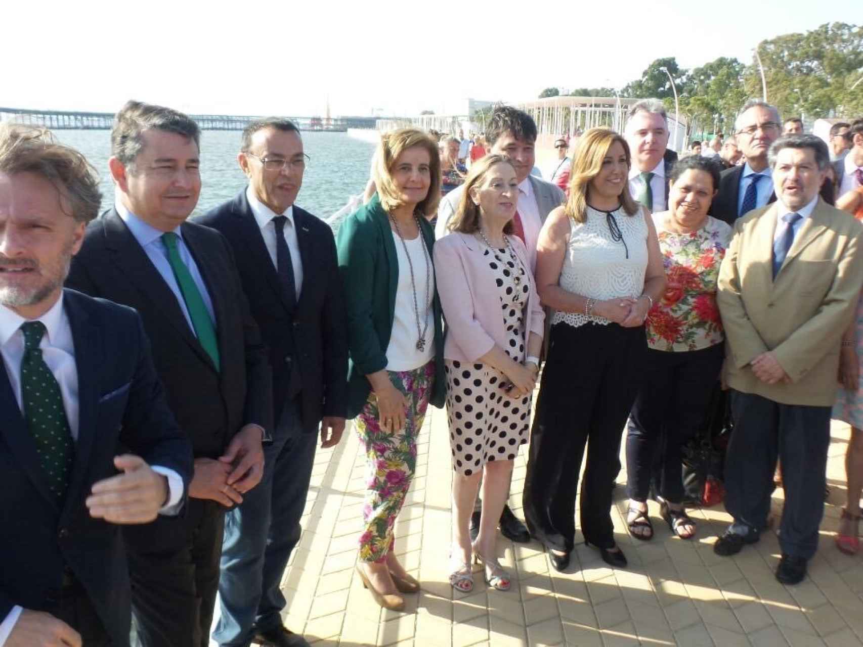 En la inauguración del paseo marítimo de Huelva