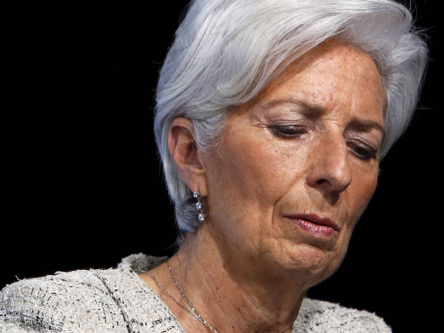 Christine Lagarde durante una conferencia en Washington.
