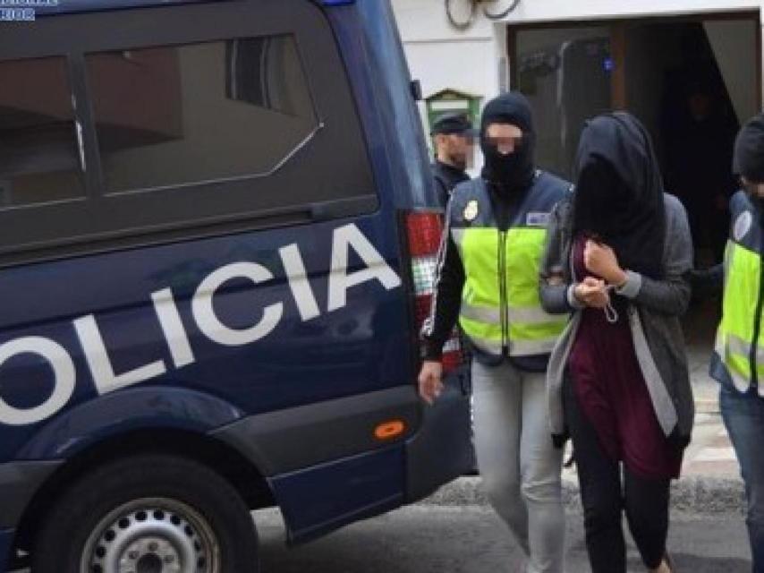 Soukaina, el día en que fue detenida por la Policía.