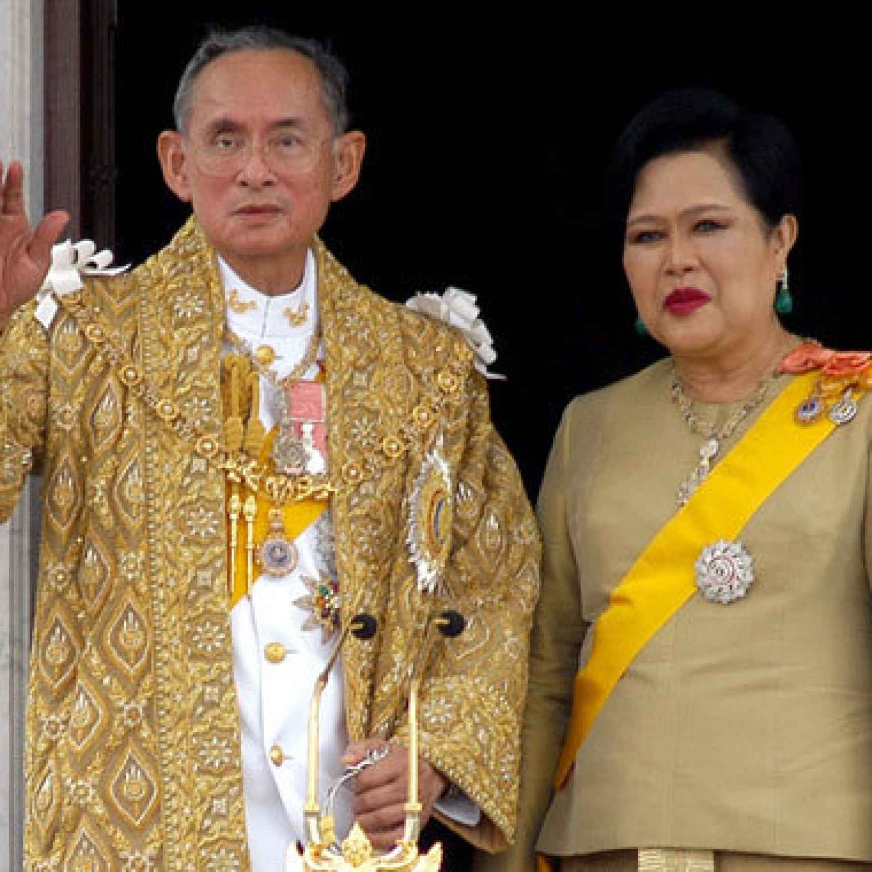 Los actuales reyes de Tailandia, Bhumibol Adulyadej y Sirikit.