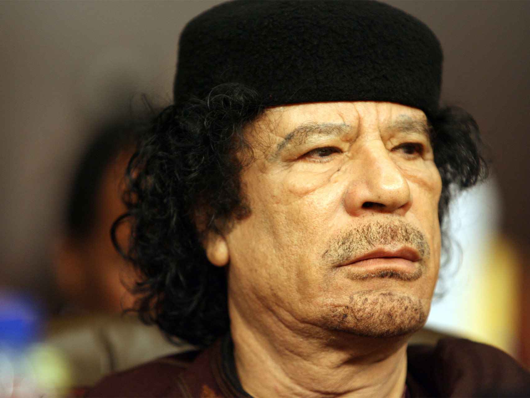 Imagen de Muammar Gadafi en 2008.