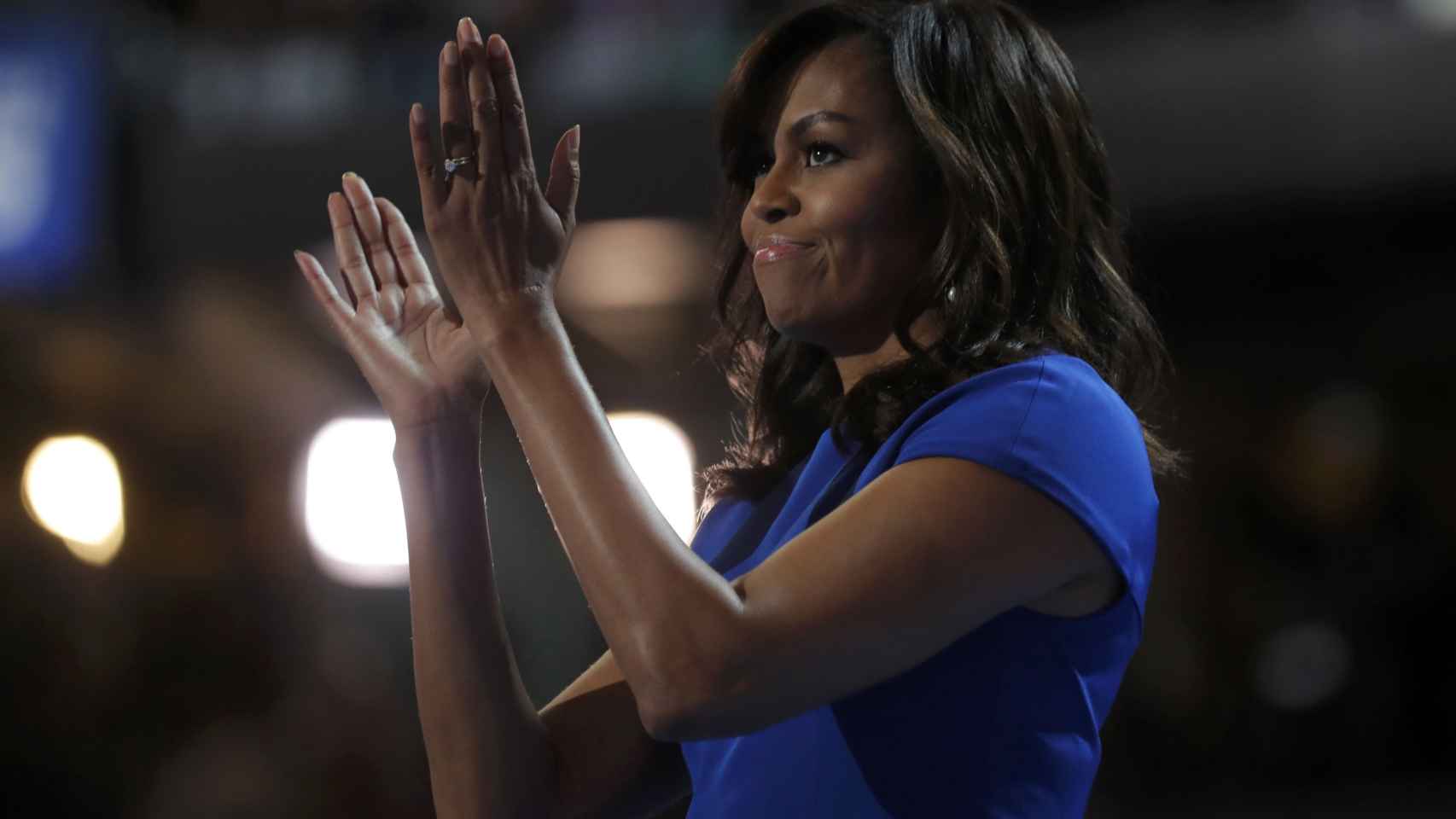 Michelle Obama durante su discurso en la Convención Demócrata.