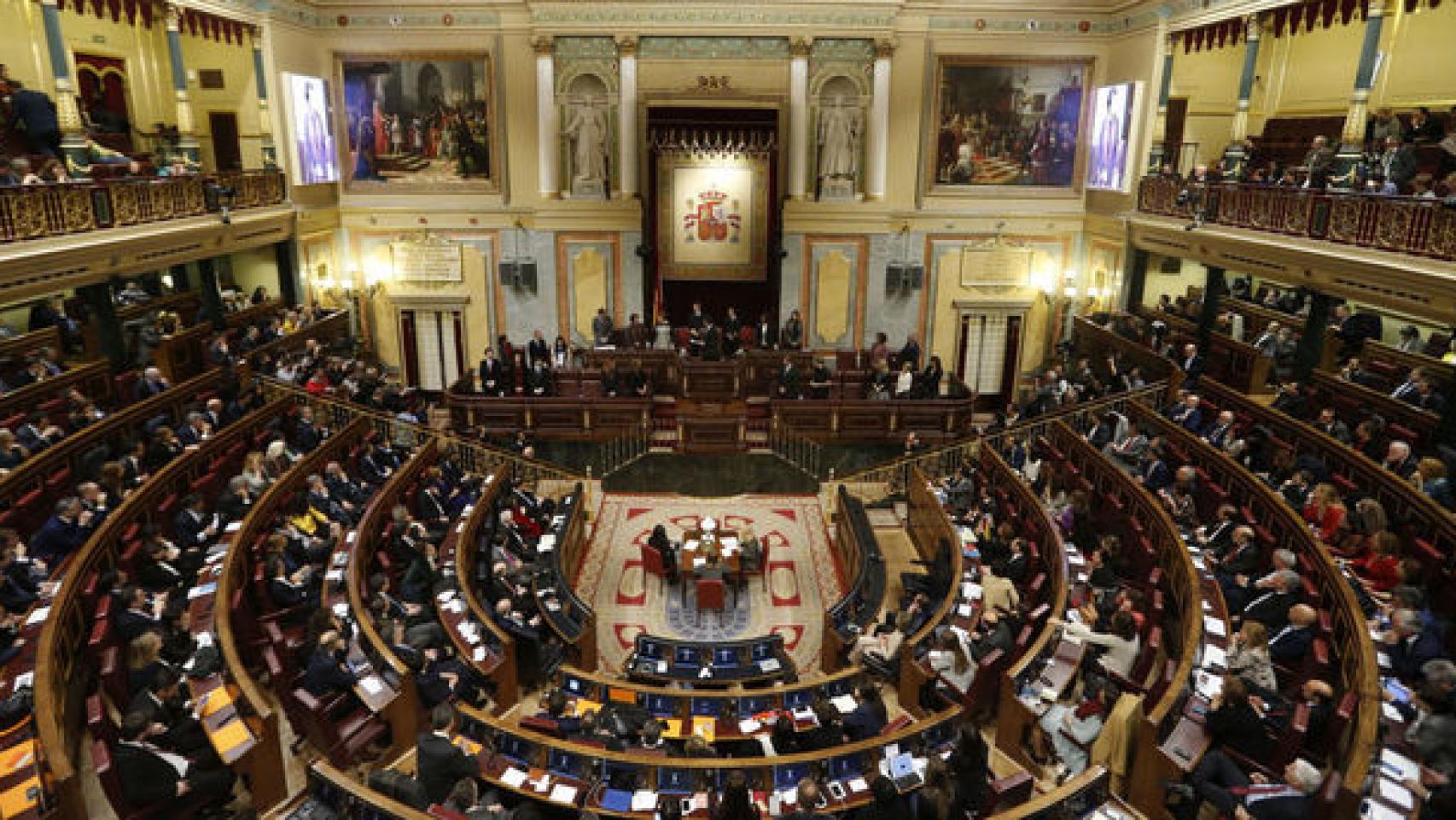 Vista general del hemiciclo del Congreso, en el pleno de constitución de la XI Legislatura.