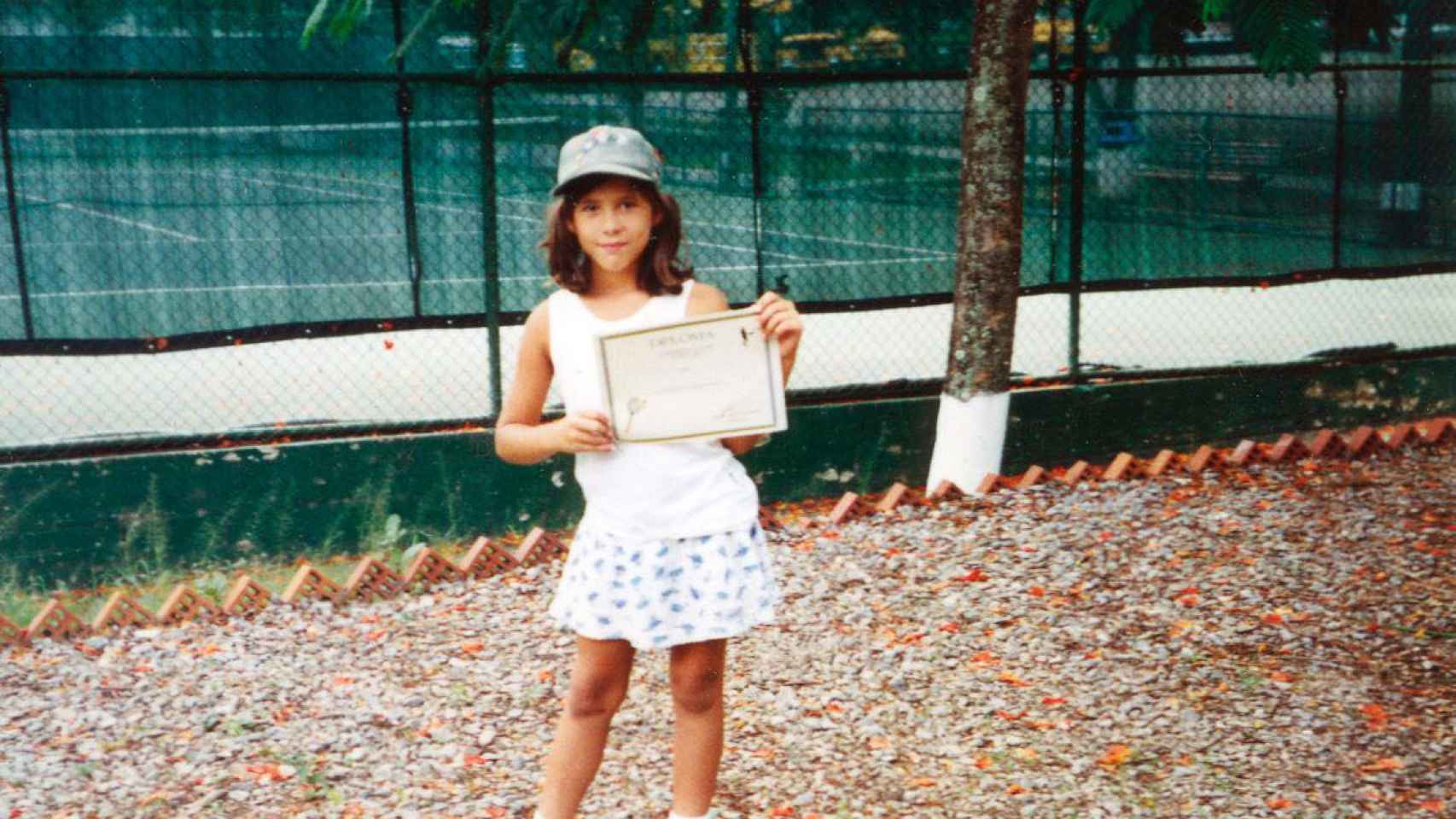 La tenista Garbiñe Muguruza, con cinco años de edad.