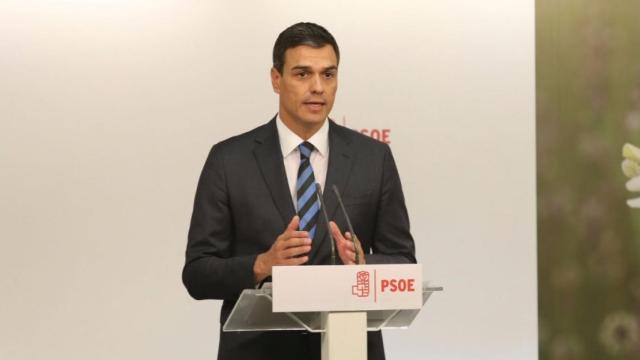 Pedro Sánchez, en una rueda de prensa.