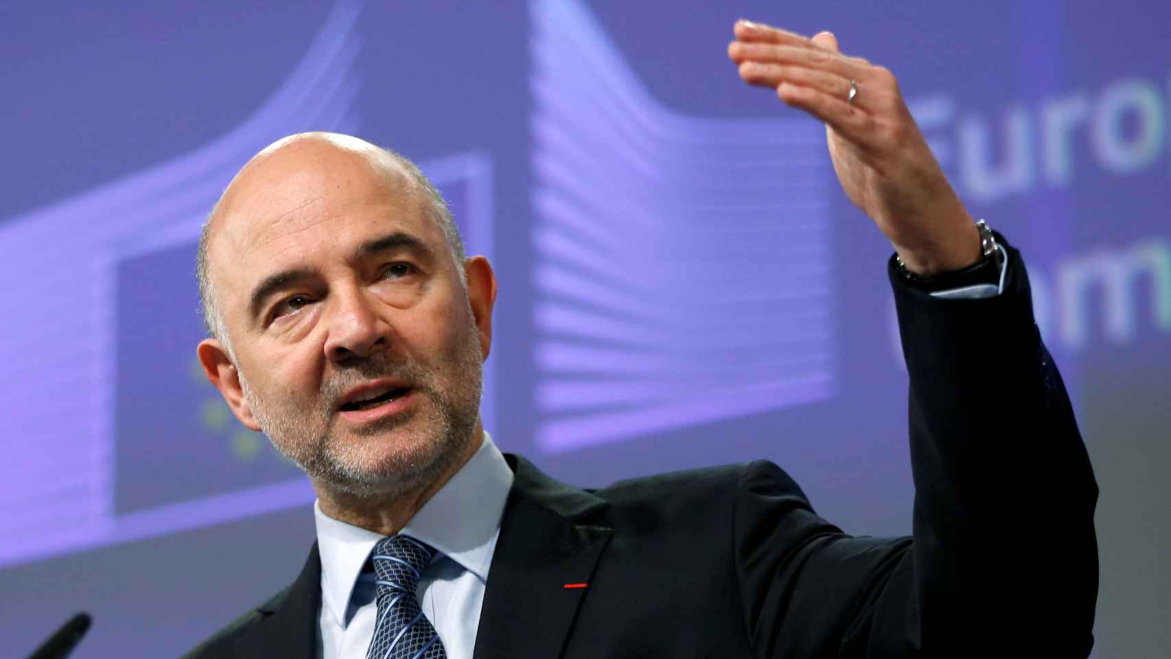 El comisario de Asuntos Económicos, Pierre Moscovici, en una reciente rueda de prensa