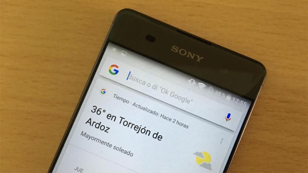 La información del tiempo de Google