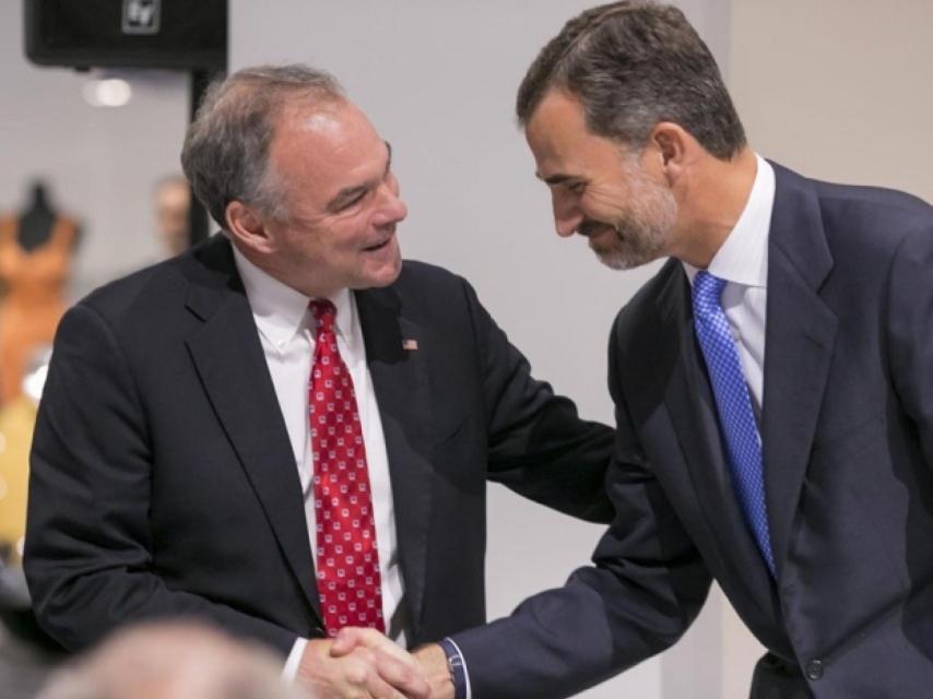 Encuentro del rey y Kaine en Málaga, hace dos años.