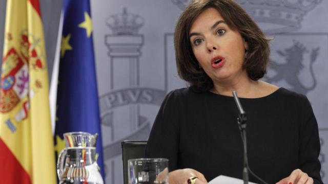 La vicepresidenta del Gobierno en funciones, Soraya Sáenz de Santamaría.