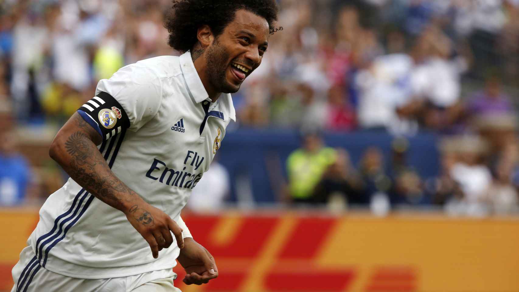 Marcelo celebra su gol contra el Chelsea.