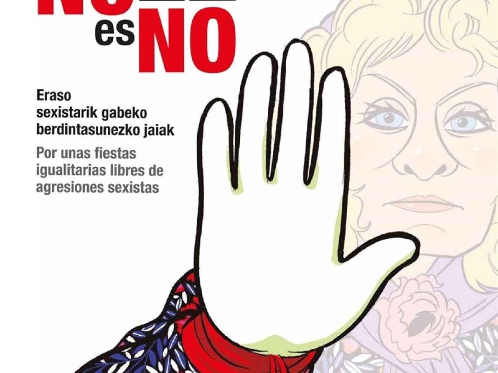 El cartel de la campaña en contra de las agresiones sexistas en Bilbao.