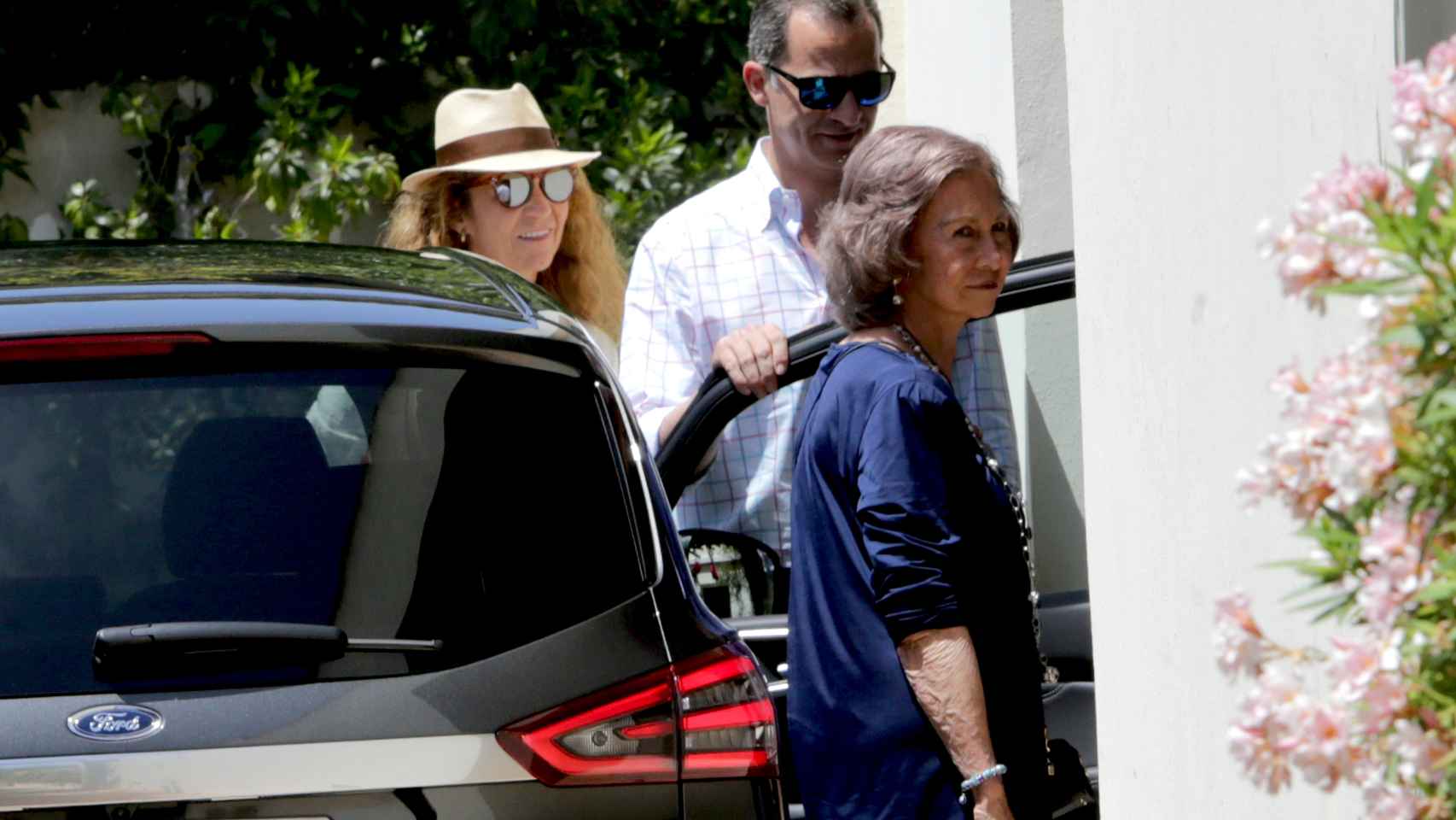 Doña Sofía y sus hijos acudieron este sábado pasado al cumpleaños de la infanta Pilar en Mallorca