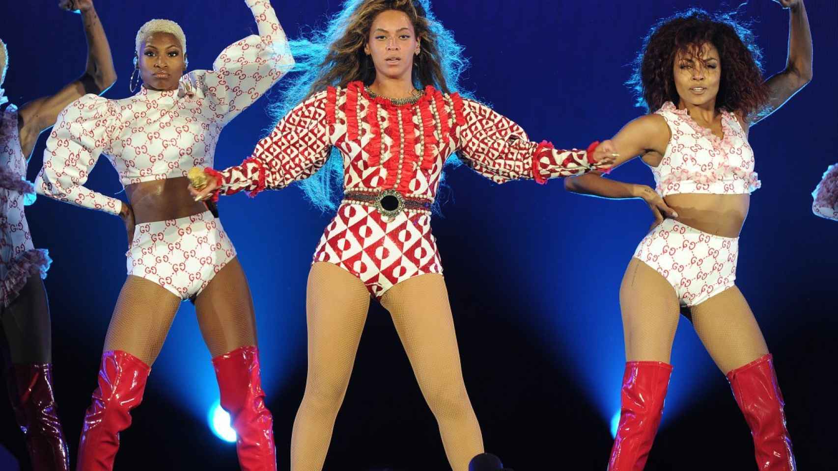 Beyoncé en pleno concierto de The Formation Tour.