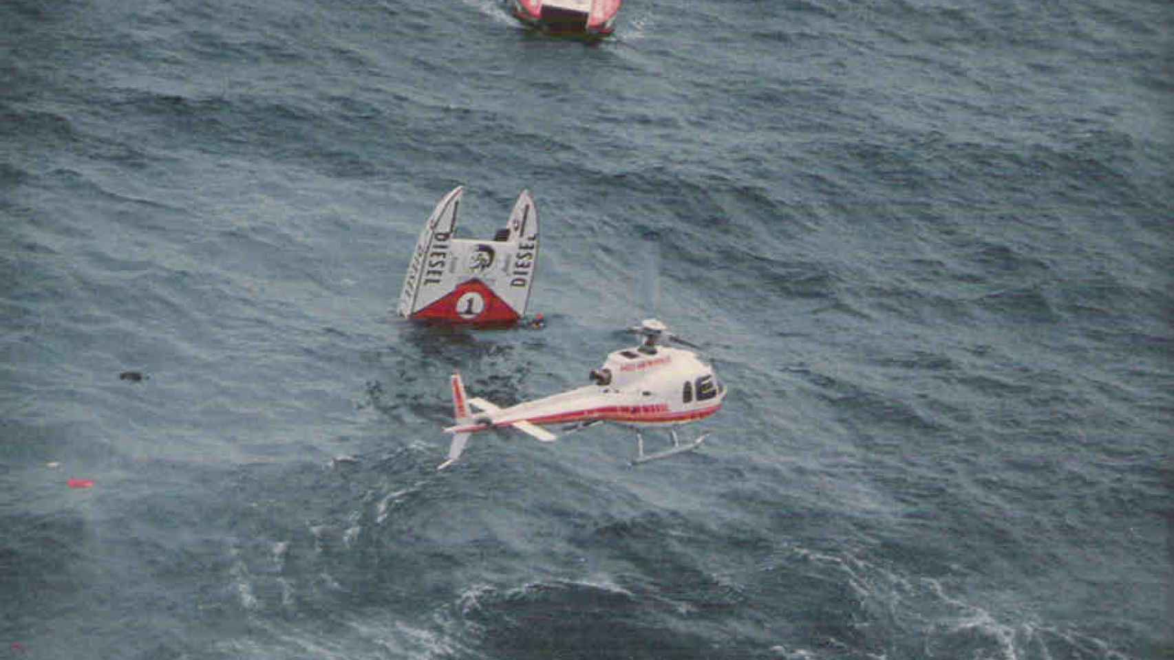Trágico accidente en el que  Casiraghi murió a bordo de su embarcación Pinot di Pinot el 3 de octubre de 1990