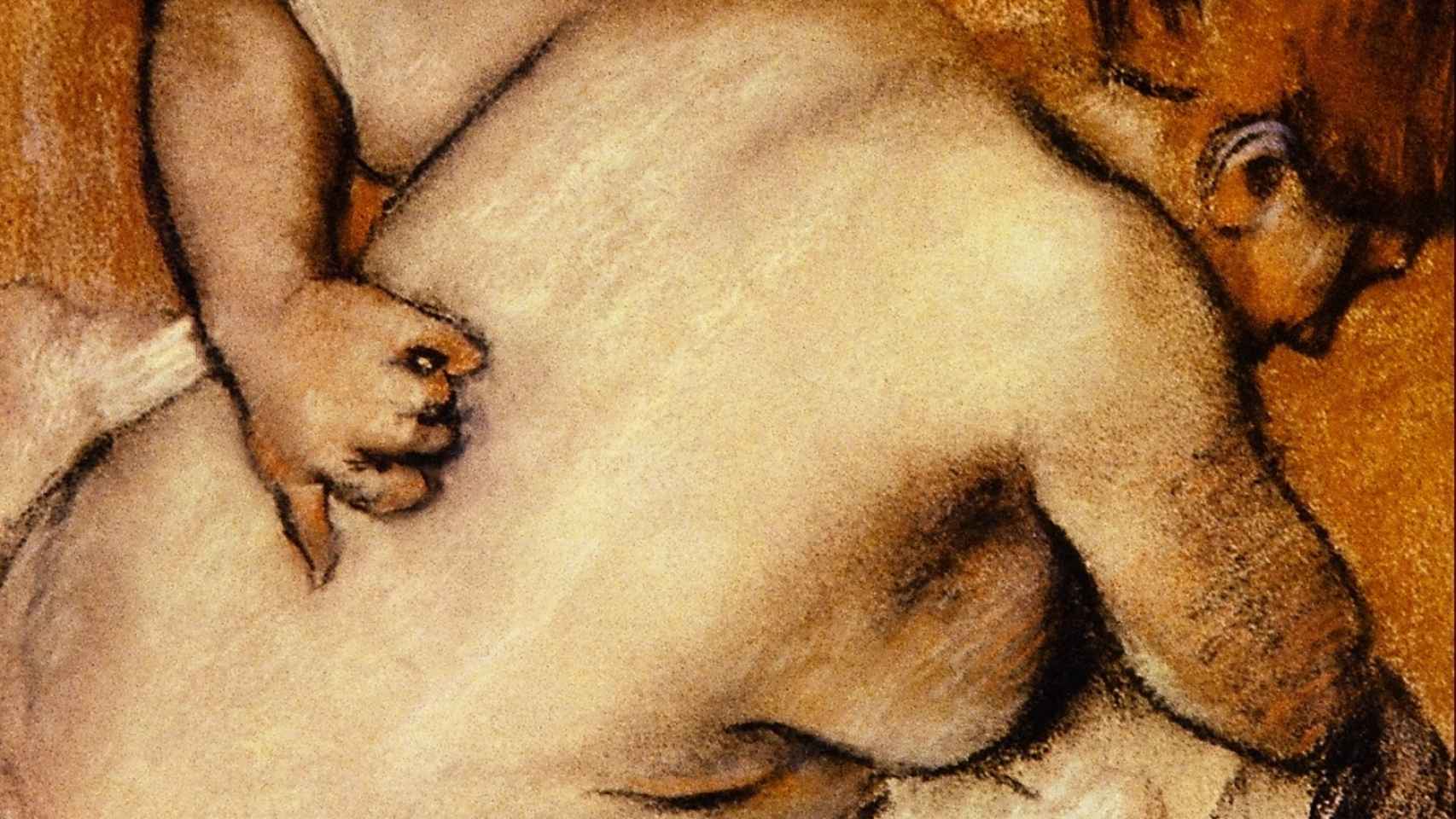 Mujer desnuda rascándose la espalda, de Edgar Degas.