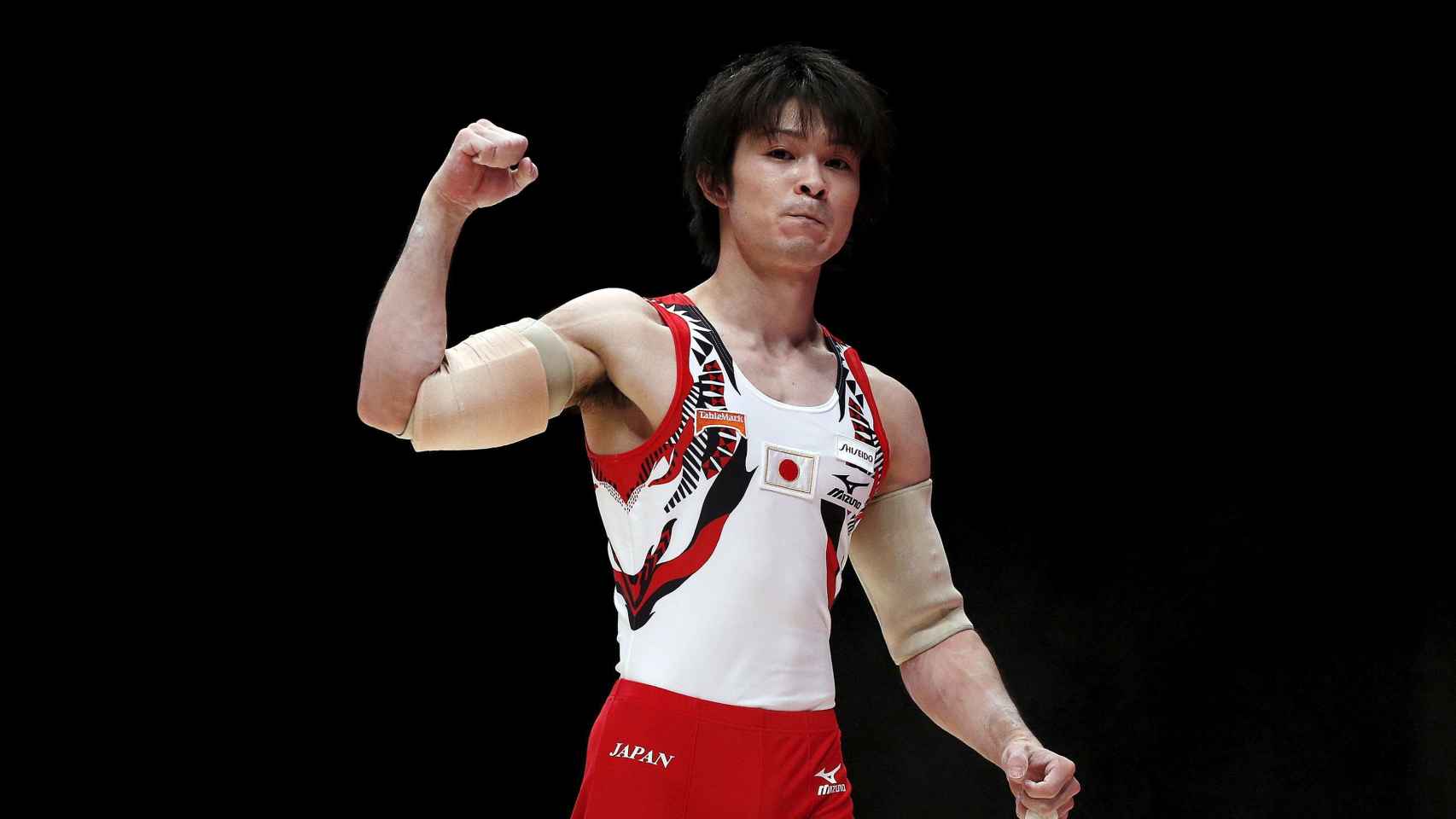 Kohei Uchimura durante una competición.