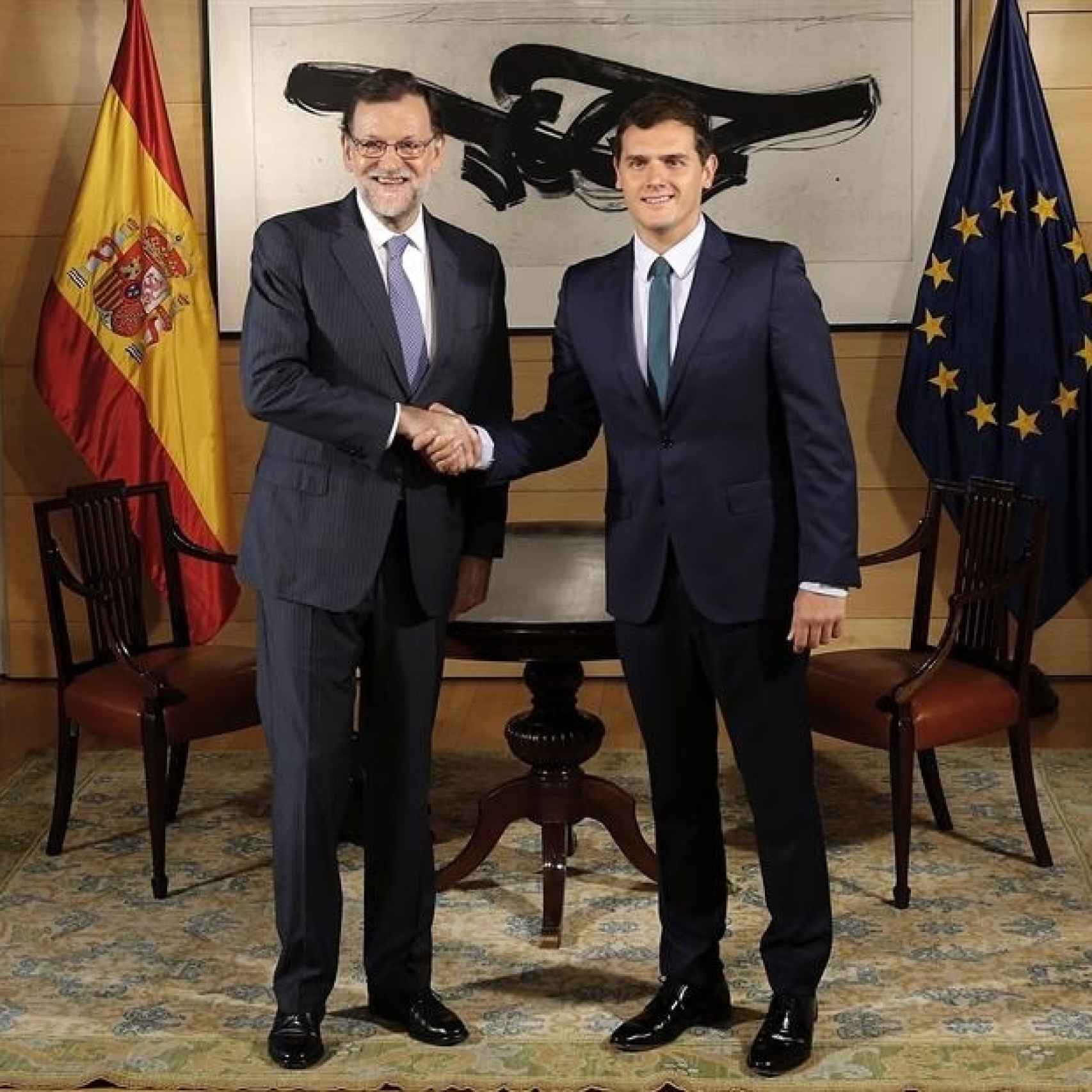 Última reunión entre Rajoy y Rivera, repiten con Martín Chirino de fondo.