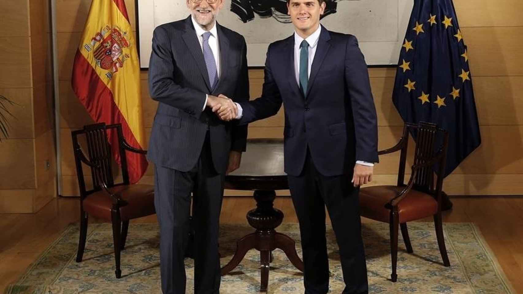 Última reunión entre Rajoy y River en el Congreso.