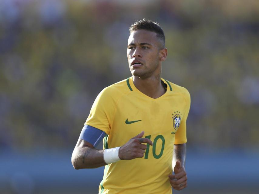 Neymar, en un partido con Brasil.