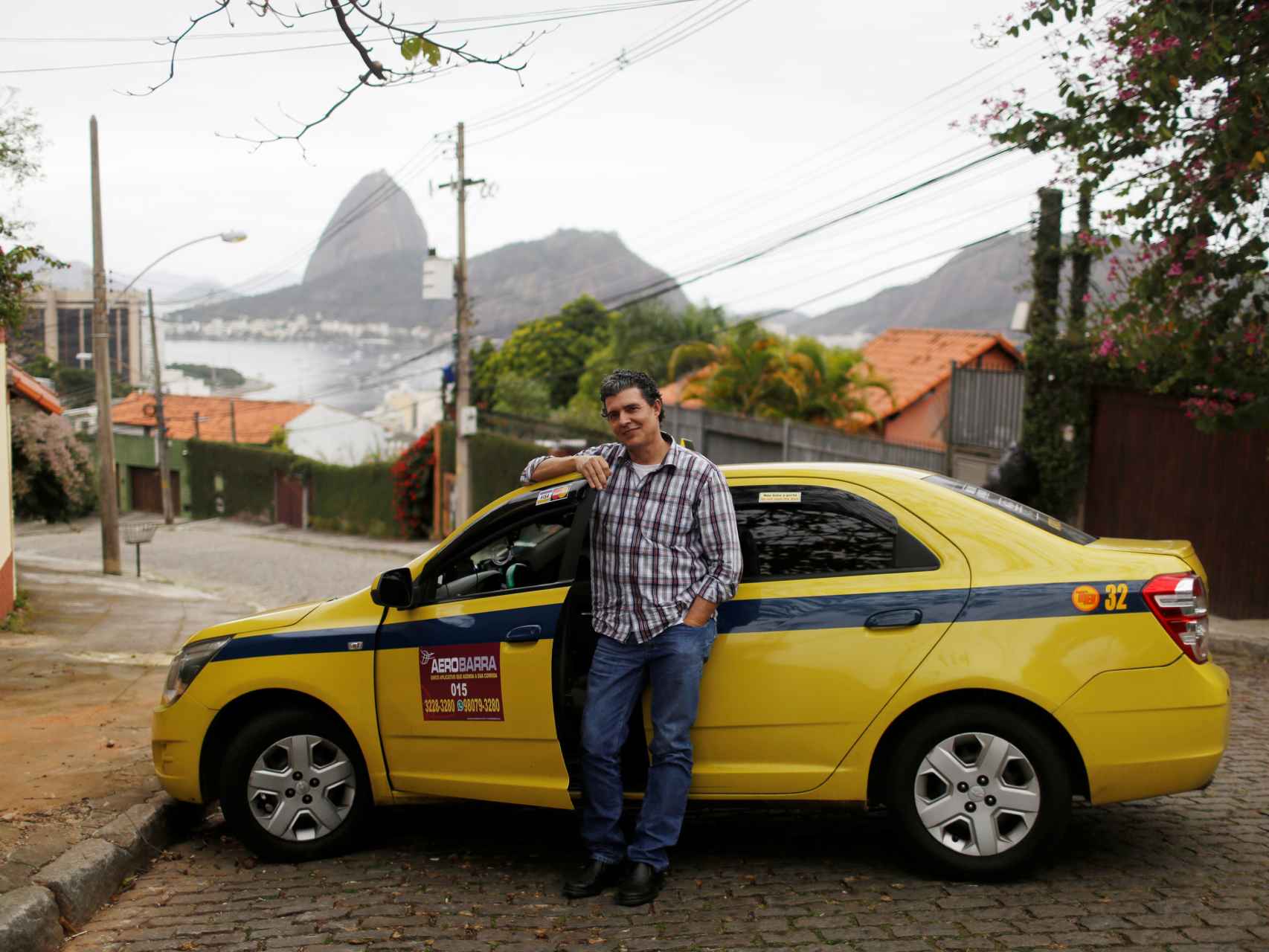 Taxista en Río de Janeiro.