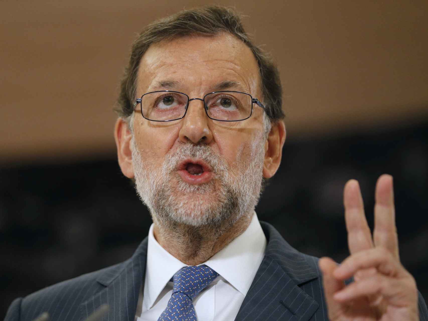 Mariano Rajoy durante la rueda de prensa tras la reunión con el líder de Ciudadanos.