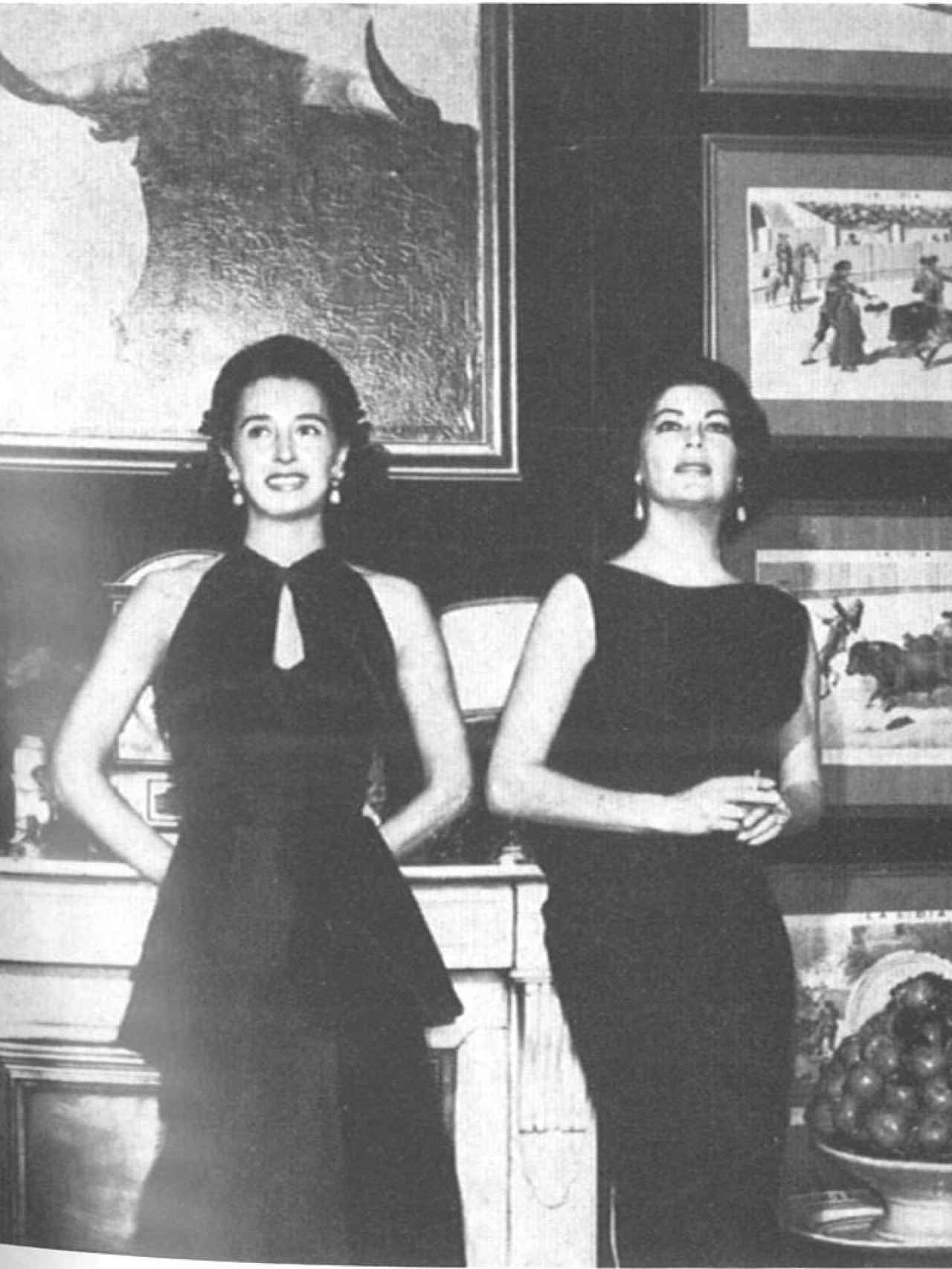 Aline Griffith con Ava Gardner en 1964.