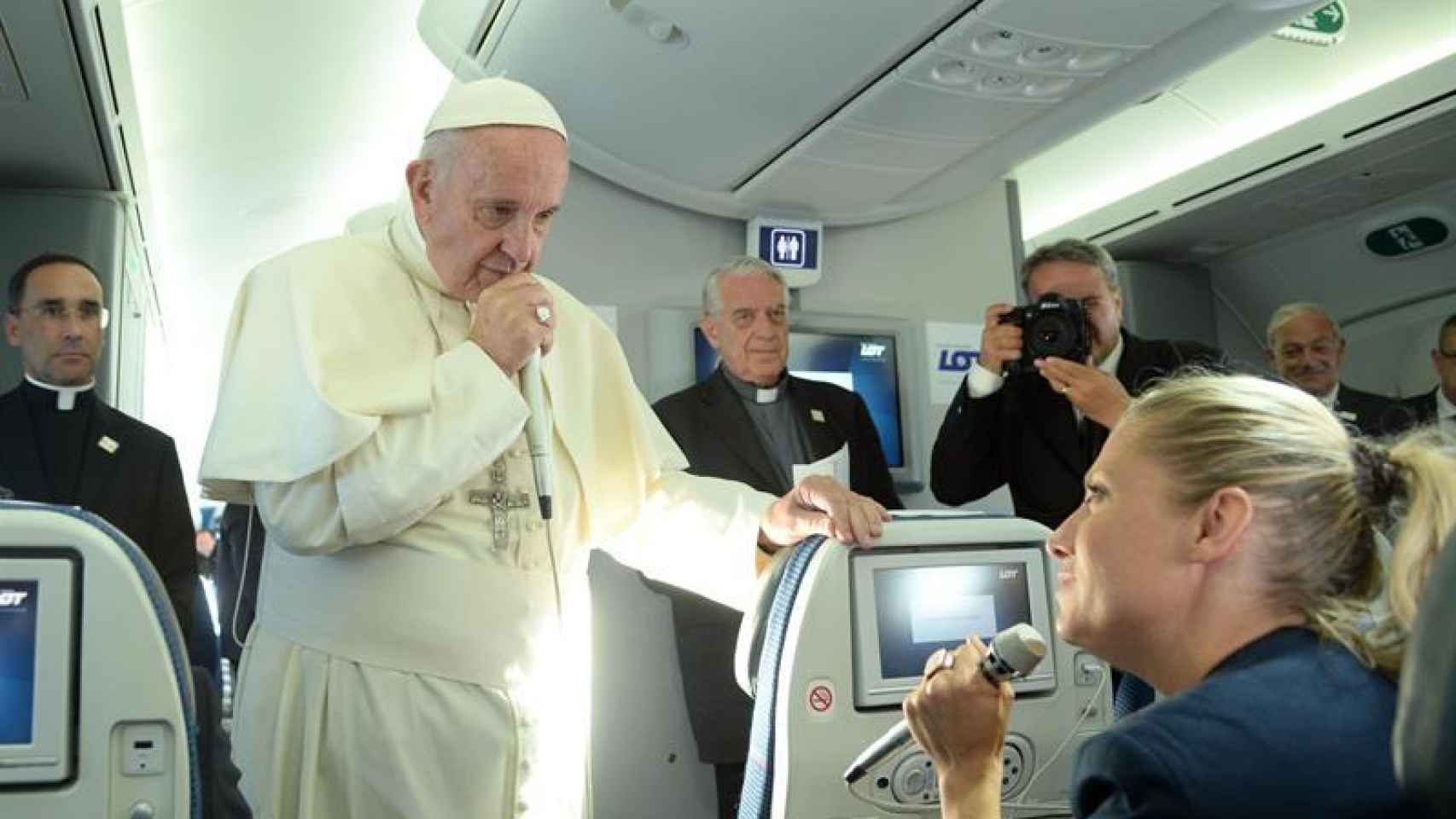 El Papa Francisco, regresando de la JMJ/Filippo Monteforte/ EFE