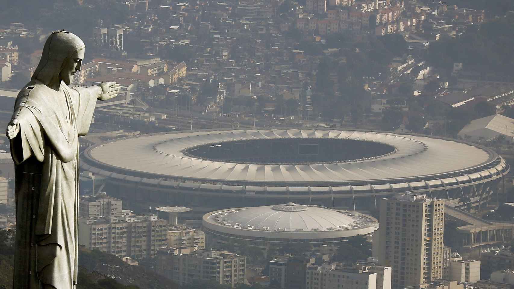 Vista aérea del estadio Maracaná, donde se celebrará la ceremonia inaugural.