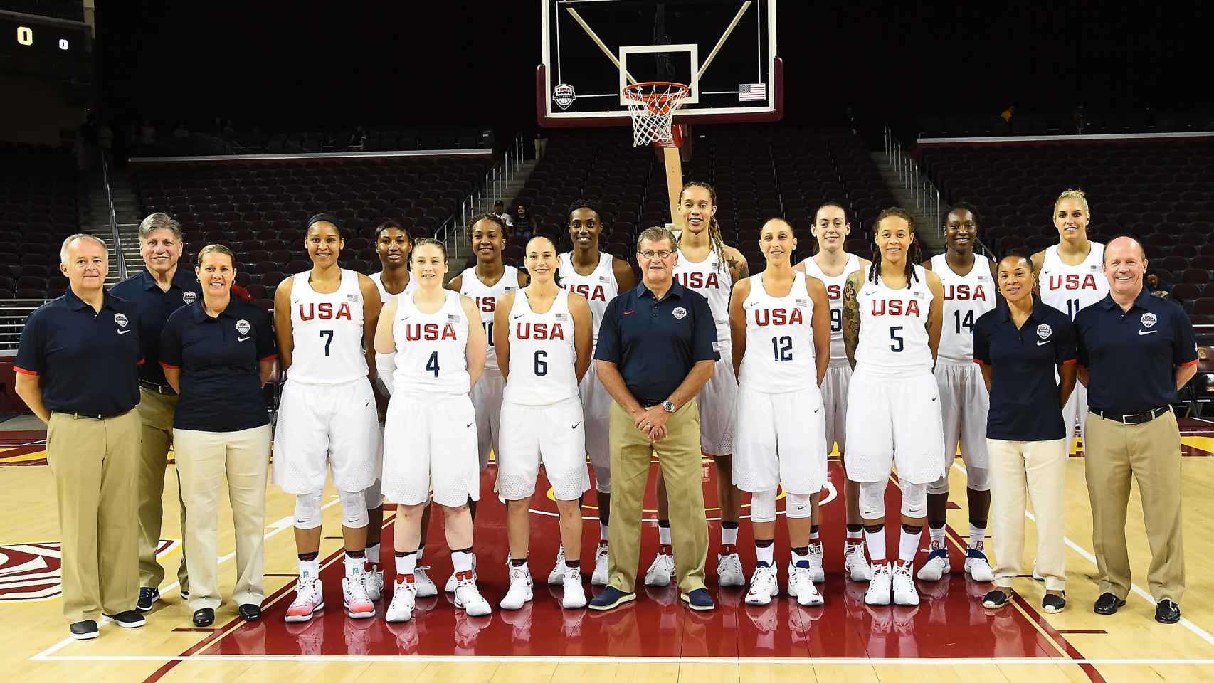 Selección femenina olímpica en baloncesto de USA.