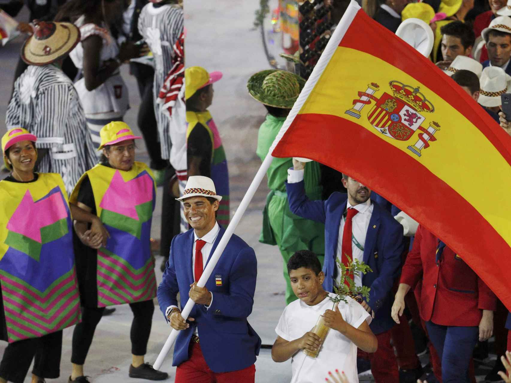 Rafa Nadal, abanderado español en la ceremonia de apertura en los Juegos Olímpicos.