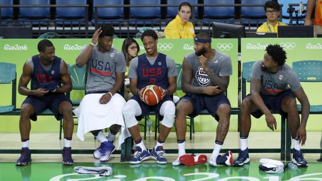 Harrison Barnes, Jimmy Butler, Demar DeRozan, Demarcus Cousins y Deandre Jordan.