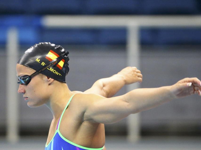 Mireia Belmonte, antes de una prueba.