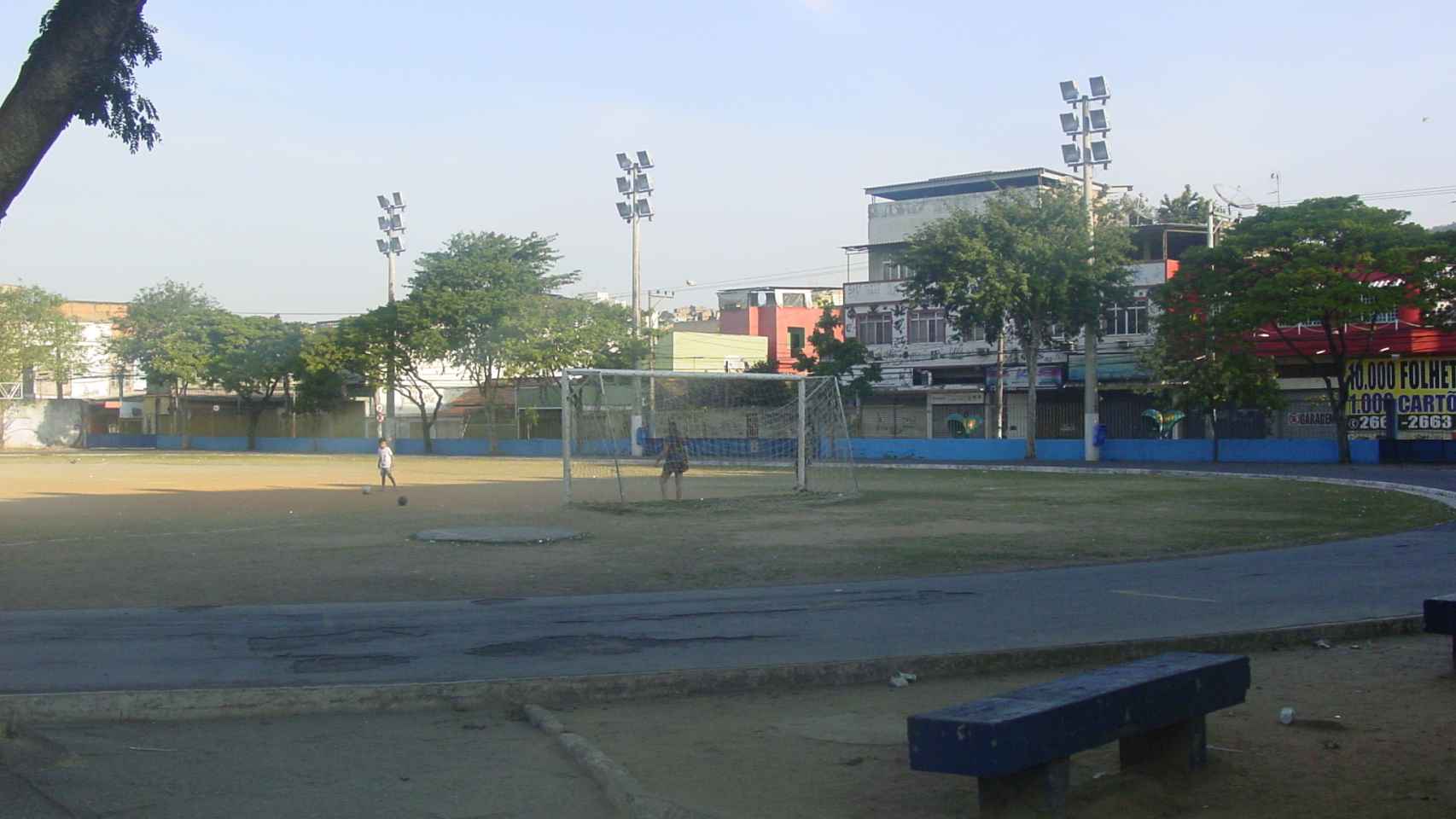 El campo de fútbol de la Villa.