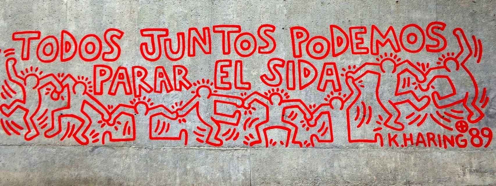 Mural de Haring en Barcelona.