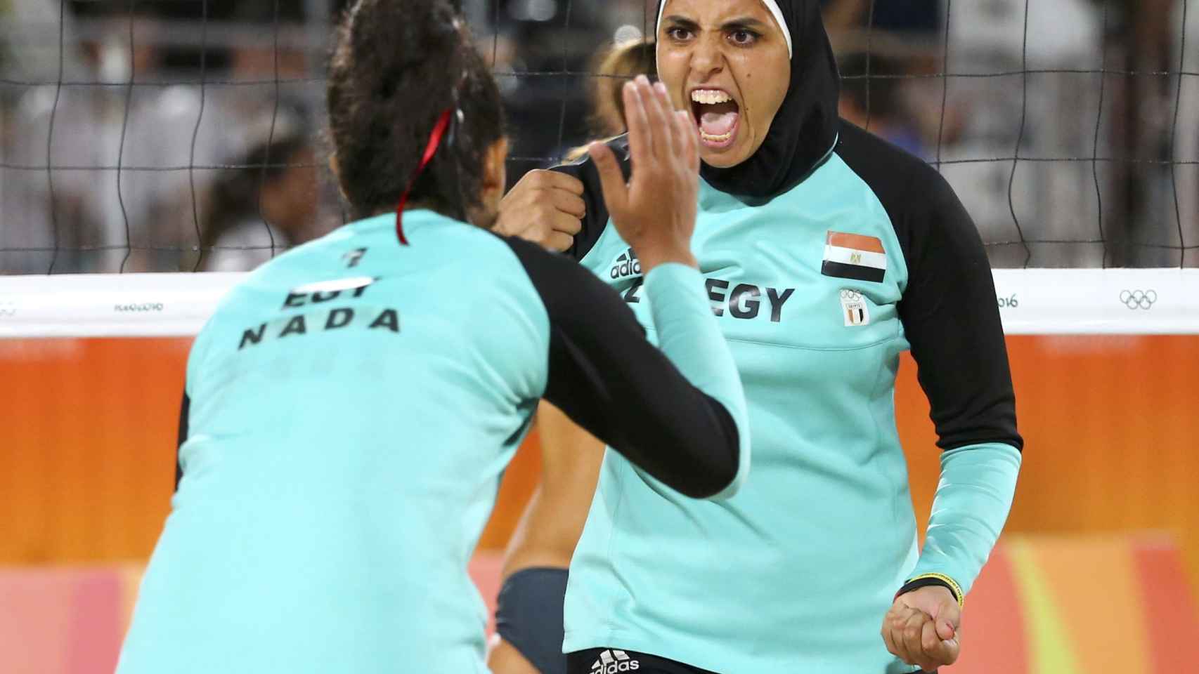 Doaa Elghobashy, durante su debut en los JJOO de Río.