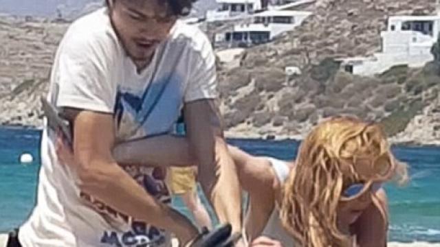 Lindsay Lohan y su novio en el momento de la agresión