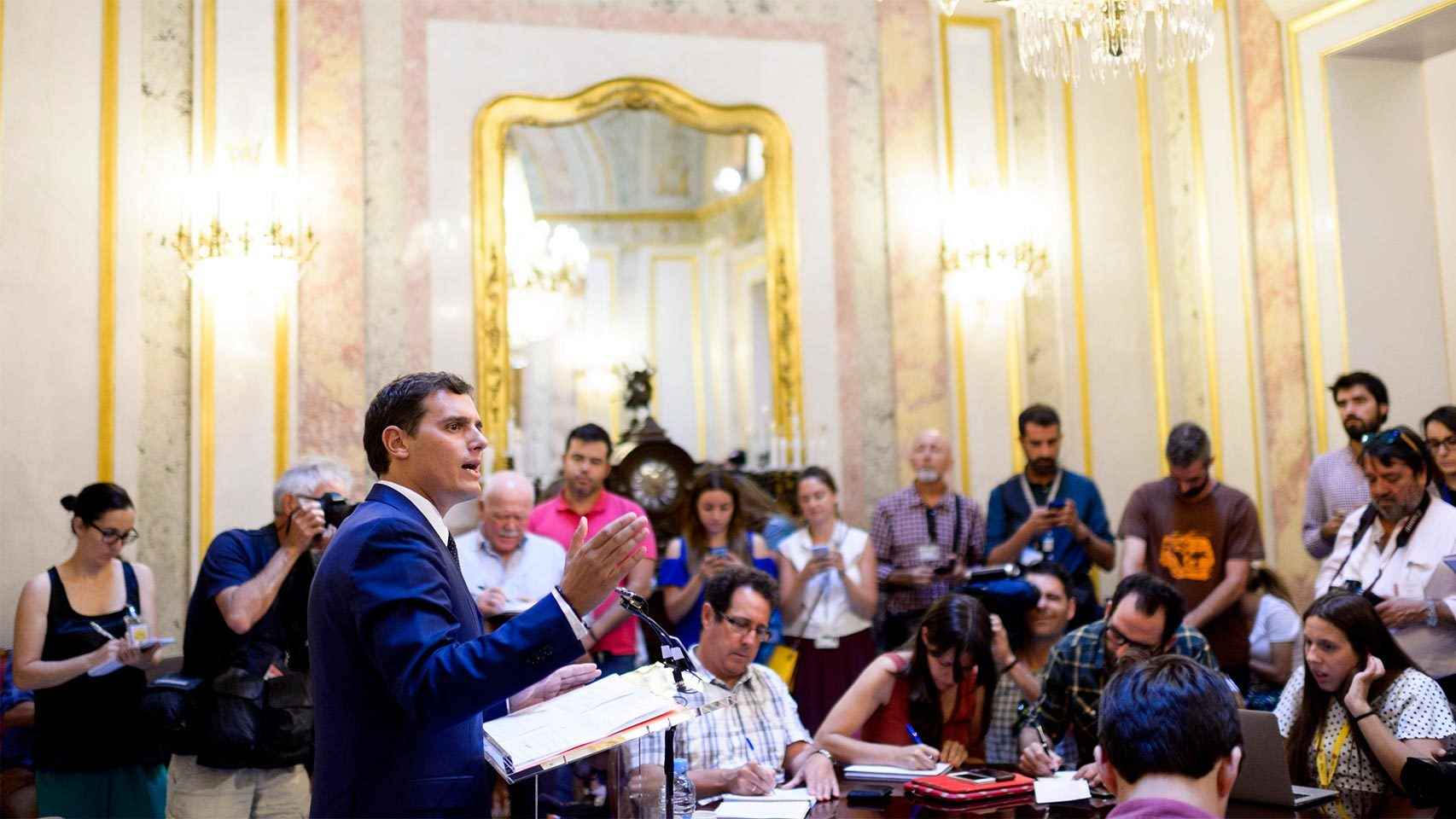 Albert Rivera comparece en el Congreso de los Diputados. /Foto de Dani Pozo