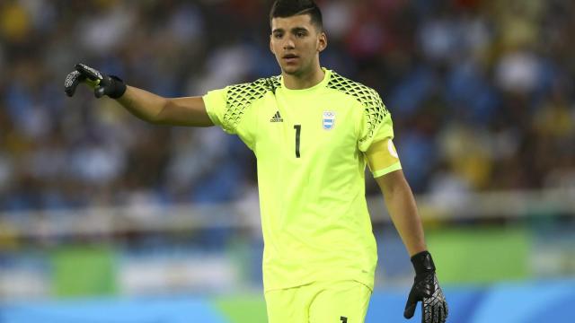 Gero Rulli, con la selección argentina.