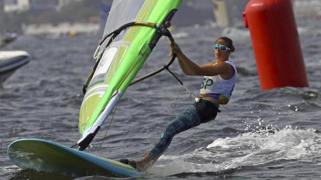 Marina Alabau, en una carrera de RS:X.