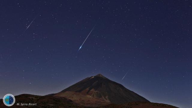 Perseidas de 2014 sobre el Teide.